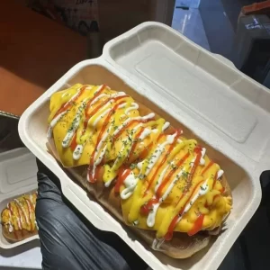 Multiple sets of American-style hot dog business tutorials, street American hot dog stall snack recipe technology