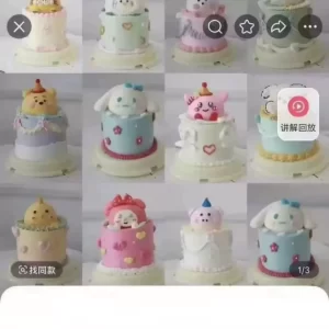 Cartoon styling cream frosting cake recipe tutorial cream frosting cake making technology tutorial baking video course