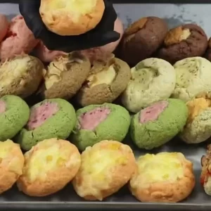 Multi-flavored french scone technology formula tutorial Sicon production technology teaching method video baking tutorial