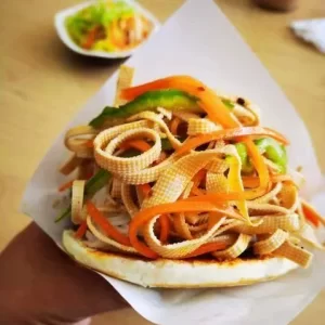 Xi'an vegetable Jiamo technology tutorial vegetable Jiamo recipe stall snack vegetable Jiamo snack technology